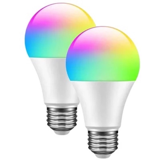 Aitek Kit 2 Lâmpadas RGB Inteligente 15w Wi-fi, Base E27
