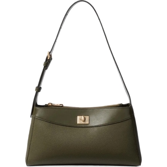 Calvin Klein Bolsa de ombro com textura granulada e fecho giratório