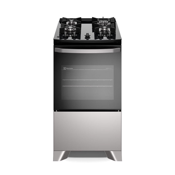 Electrolux Fogão 4 bocas Cinza Efficient Mesa Vidro, Tripla