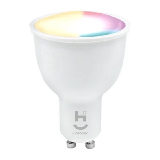 Geonav Lâmpada LED Inteligente RGB, +W 2700-6500K, Soquete GU10