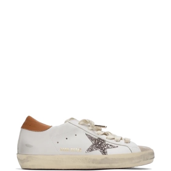 Golden Goose Tênis Super Star com estrela de brilho