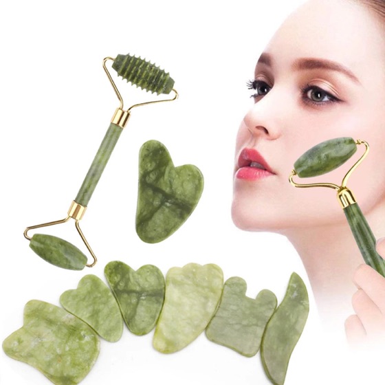 Gua Sha and Jade Rollers Beauty Natural Stone
