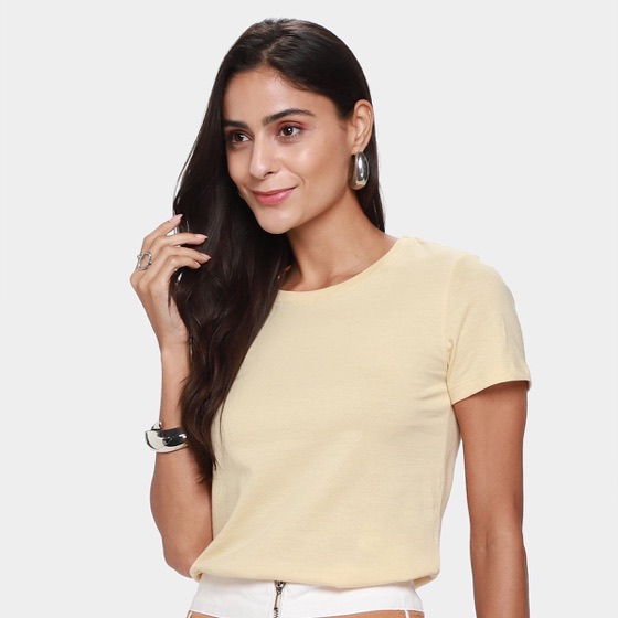Hering Camiseta Básica Slim World Feminina