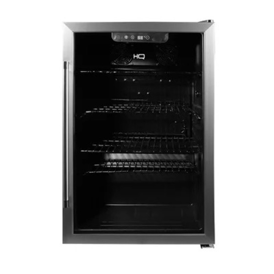 HQ Cervejeira Expositor Vertical Vidro Duplo 125 Litros Preta