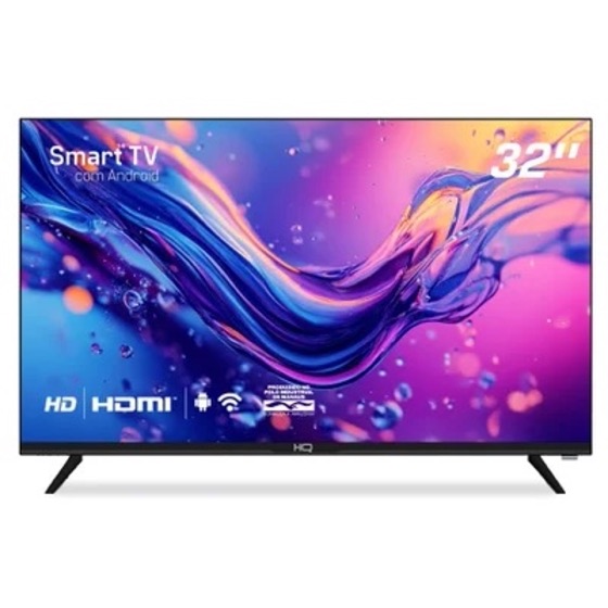 HQ Smart TV 32 Polegadas LED HD, 3 HDMI, 2 USB, Wi-Fi