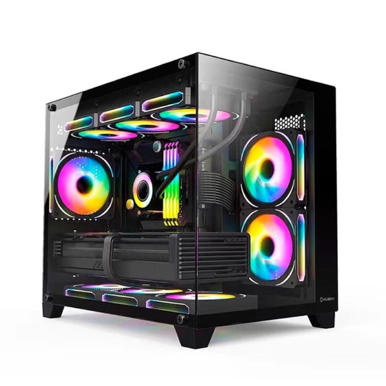 Husky Gabinete Gamer Dome 210, Mini Tower, M-ATX, Lateral