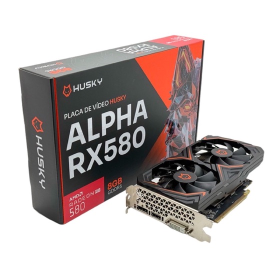 Husky Placa De Vídeo Alpha RX 580, AMD, 8GB, GDDR5, 256-Bit