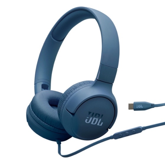 JBL Fone de Ouvido On-Ear Tune 520C, Conexão USB-C, Pure