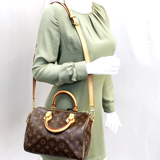 Louis Vuitton Monogram Speedy 25 Bandouliere Satchel Bag