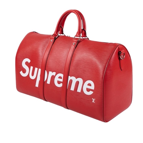 Louis Vuitton x Supreme Keepall Bandouliere Epi 45 "Red"