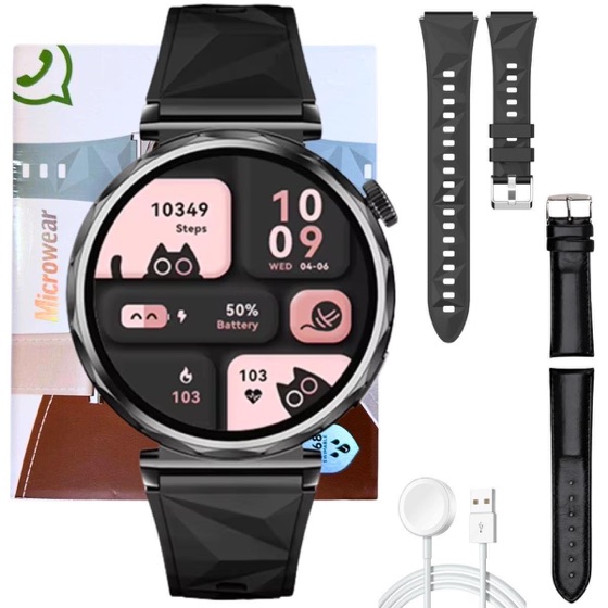 Microwear Relógio Inteligente GT5 Mini Smartwatch Feminino Delicado