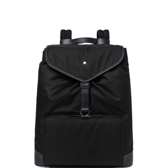 Montblanc Mochila grande de canvas com placa de logo