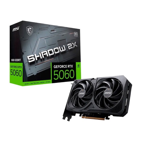 MSI Placa de Vídeo RTX 5060 Shadow 2X OC NVIDIA GeForce, 8GB