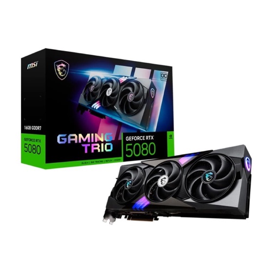 MSI Placa de Vídeo RTX 5080 16G GAMING TRIO OC NVIDIA