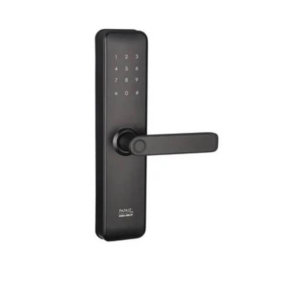 PAPAIZ Fechadura Digital Porta Madeira Biometria Senha Fit Lock
