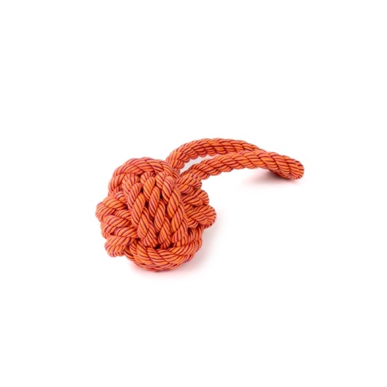 Petz Brinquedo Spike Bola de Corda de Puxar Laranja para Cães
