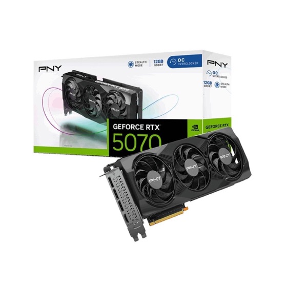 PNY Placa de Vídeo RTX 5070 Overclocked NVIDIA Geforce, 12GB