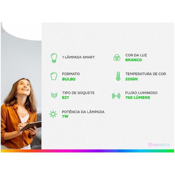 Positivo Lâmpada Inteligente Wi-Fi E27 7W Retrô