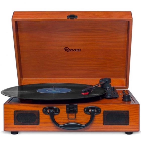 Raveo Toca Discos Vitrola Sonetto Wood, Bluetooth, USB
