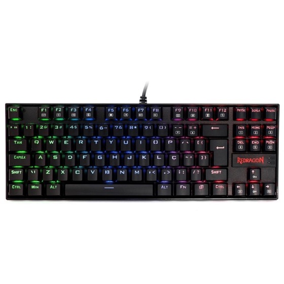 Redragon Teclado Mecânico Gamer Kumara, Anti-Ghosting, RGB