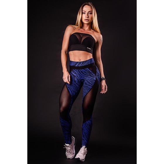 Superhot Calça Legging Com Detalhes Em Tule – CAL4105