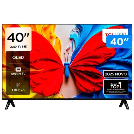 TCL Smart TV 40" Full HD QLED 40S5K Google TV 2 HDMI