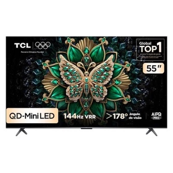 TCL Smart TV 55 Polegadas QLED Mini LED 4K C6K WiFi Bluetooth