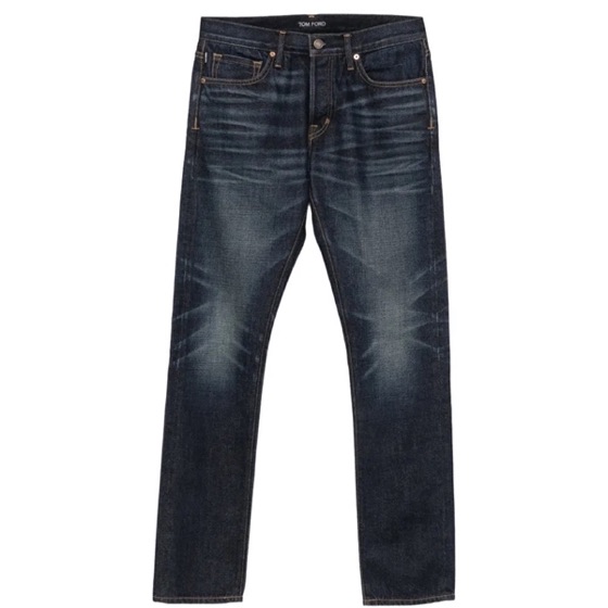 TOM FORD Calça jeans com patch de logo