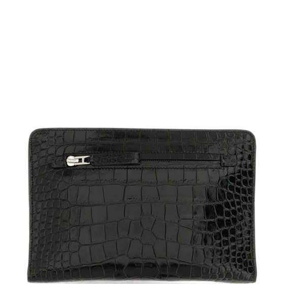 TOM FORD Clutch Cotswolds de couro com pele efeito crocodilo
