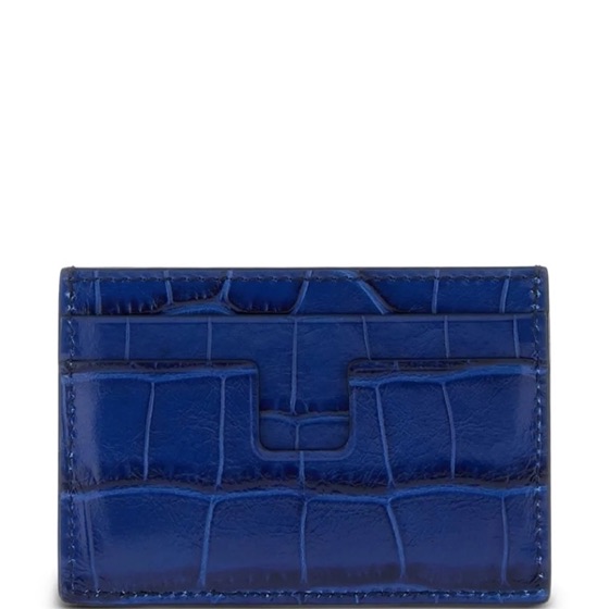 TOM FORD crocodile-effect leather card holder