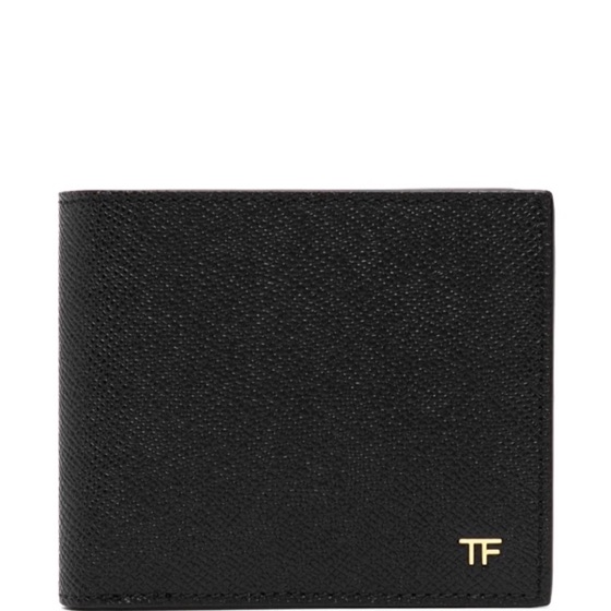 TOM FORD Pulseira de couro com placa de logo
