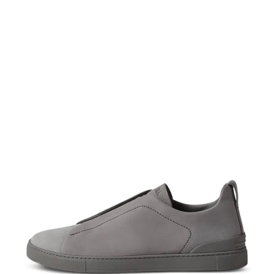 Zegna Tênis triple stitch SECONDSKIN cinza mescla