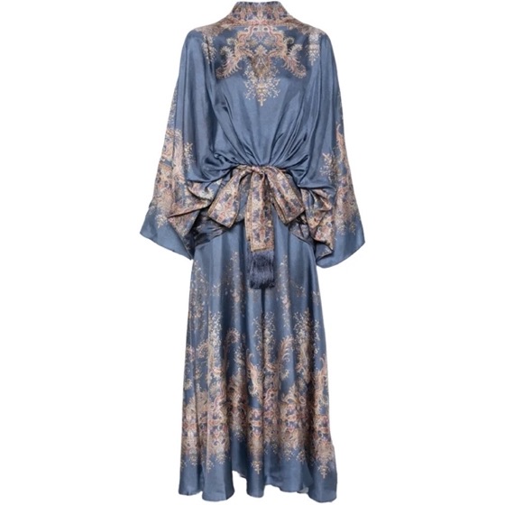 ZIMMERMANN Vestido longo Valiant com mangas morcego