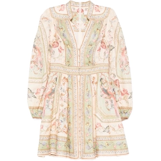 ZIMMERMANN Vestido Roselight curto floral
